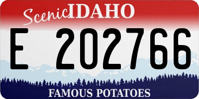 ID license plate E202766