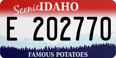 ID license plate E202770