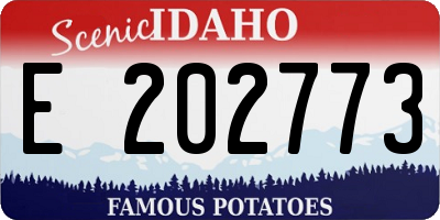 ID license plate E202773