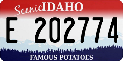 ID license plate E202774