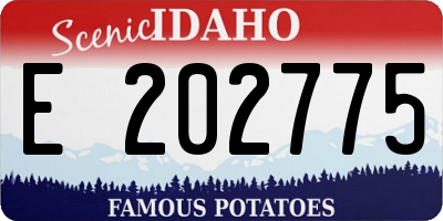 ID license plate E202775