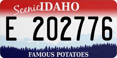 ID license plate E202776