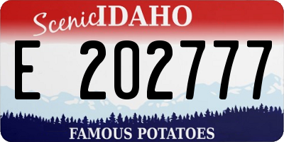 ID license plate E202777