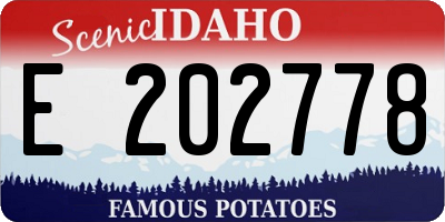 ID license plate E202778