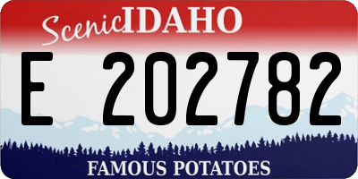 ID license plate E202782