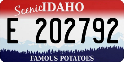 ID license plate E202792