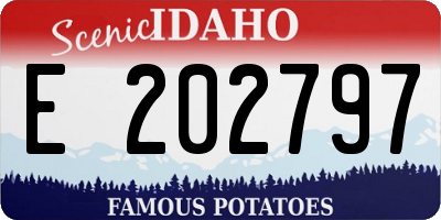 ID license plate E202797