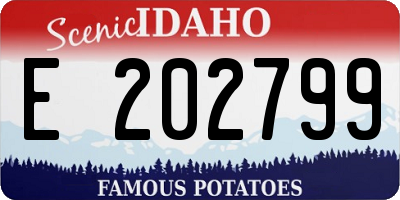 ID license plate E202799