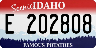 ID license plate E202808