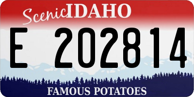 ID license plate E202814