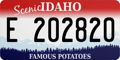 ID license plate E202820