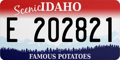 ID license plate E202821