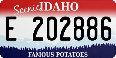 ID license plate E202886