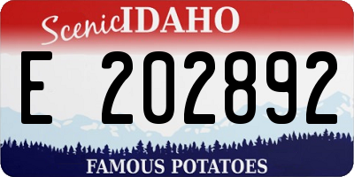 ID license plate E202892