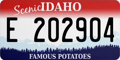 ID license plate E202904