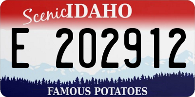 ID license plate E202912
