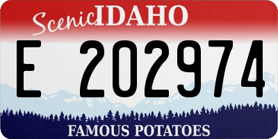 ID license plate E202974