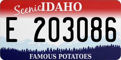 ID license plate E203086
