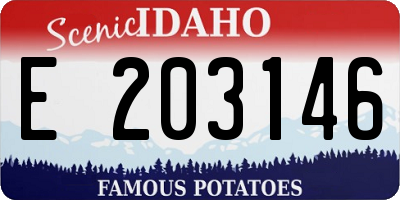 ID license plate E203146
