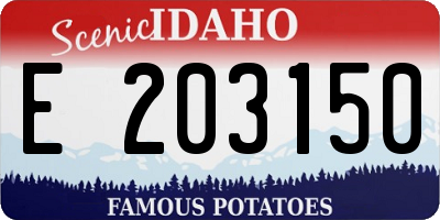 ID license plate E203150