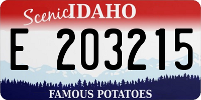 ID license plate E203215