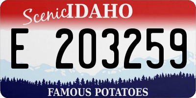 ID license plate E203259
