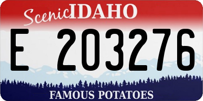 ID license plate E203276