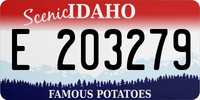 ID license plate E203279