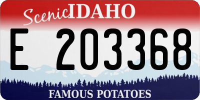 ID license plate E203368