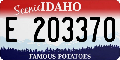 ID license plate E203370