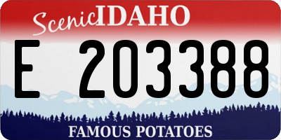 ID license plate E203388