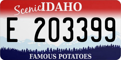 ID license plate E203399