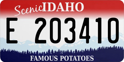 ID license plate E203410