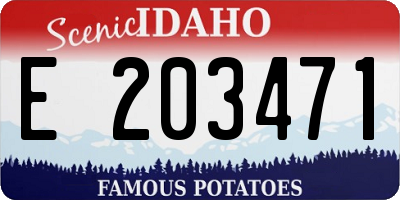 ID license plate E203471