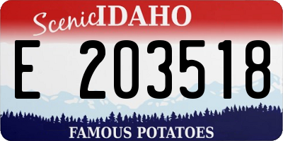 ID license plate E203518