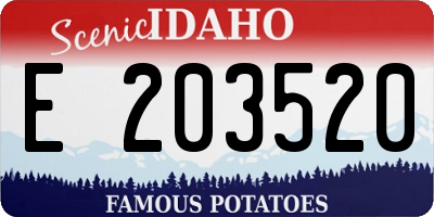 ID license plate E203520