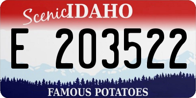 ID license plate E203522