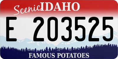 ID license plate E203525