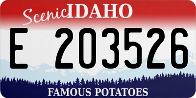 ID license plate E203526