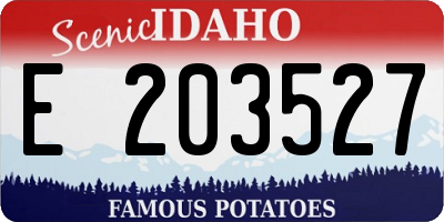 ID license plate E203527