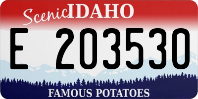 ID license plate E203530