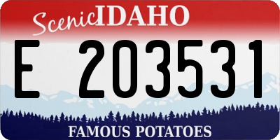 ID license plate E203531