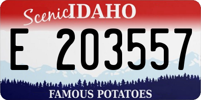 ID license plate E203557