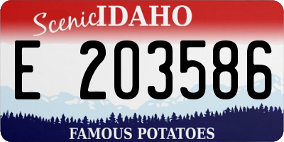 ID license plate E203586