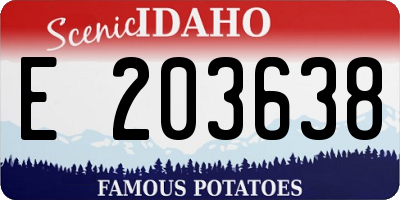 ID license plate E203638