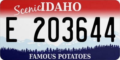 ID license plate E203644
