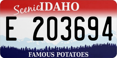 ID license plate E203694