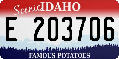 ID license plate E203706