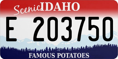 ID license plate E203750