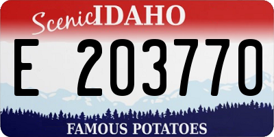 ID license plate E203770